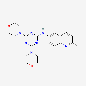 N-[4,6-BIS(MORPHOLIN-4-YL)-1,3,5-TRIAZIN-2-YL]-2-METHYLQUINOLIN-6-AMINE