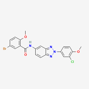 5-bromo-N-[2-(3-chloro-4-methoxyphenyl)-2H-1,2,3-benzotriazol-5-yl]-2-methoxybenzamide