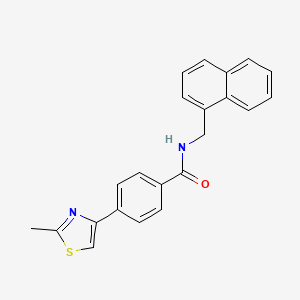 molecular formula C22H18N2OS B3613627 4-(2-methyl-1,3-thiazol-4-yl)-N-(1-naphthylmethyl)benzamide 