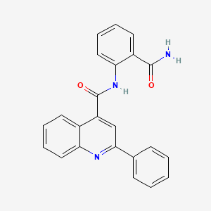 molecular formula C23H17N3O2 B3613634 N-(2-carbamoylphenyl)-2-phenylquinoline-4-carboxamide 