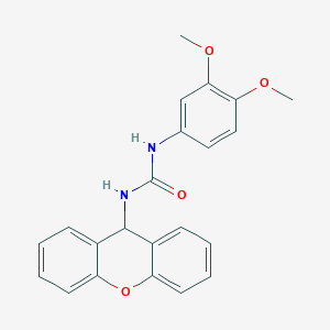 molecular formula C22H20N2O4 B3613702 N-(3,4-dimethoxyphenyl)-N'-9H-xanthen-9-ylurea 