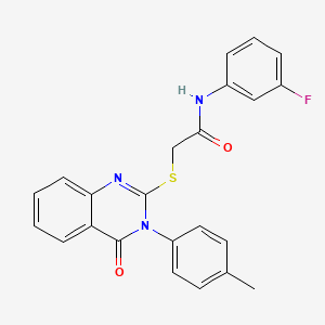 molecular formula C23H18FN3O2S B3613735 N-(3-fluorophenyl)-2-{[3-(4-methylphenyl)-4-oxo-3,4-dihydro-2-quinazolinyl]thio}acetamide CAS No. 475249-54-8