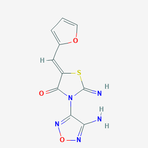 3-(4-amino-1,2,5-oxadiazol-3-yl)-5-(2-furylmethylene)-2-imino-1,3-thiazolidin-4-one