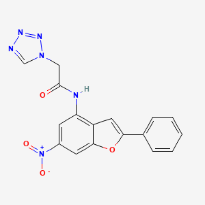 molecular formula C17H12N6O4 B3613783 N-(6-nitro-2-phenyl-1-benzofuran-4-yl)-2-(1H-tetrazol-1-yl)acetamide 