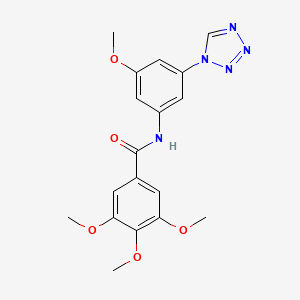 molecular formula C18H19N5O5 B3613790 3,4,5-TRIMETHOXY-N-[3-METHOXY-5-(1H-1,2,3,4-TETRAZOL-1-YL)PHENYL]BENZAMIDE 