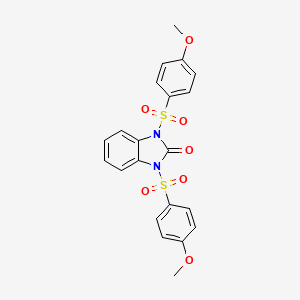 1,3-bis[(4-methoxyphenyl)sulfonyl]-1,3-dihydro-2H-benzimidazol-2-one