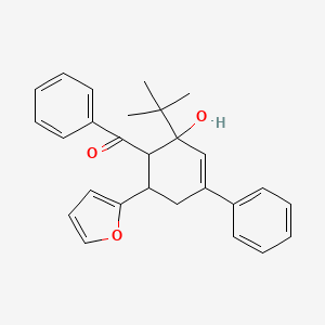 [2-tert-butyl-6-(2-furyl)-2-hydroxy-4-phenyl-3-cyclohexen-1-yl](phenyl)methanone