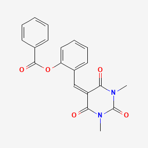 [2-[(1,3-Dimethyl-2,4,6-trioxo-1,3-diazinan-5-ylidene)methyl]phenyl] benzoate