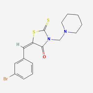 5-(3-bromobenzylidene)-3-(1-piperidinylmethyl)-2-thioxo-1,3-thiazolidin-4-one