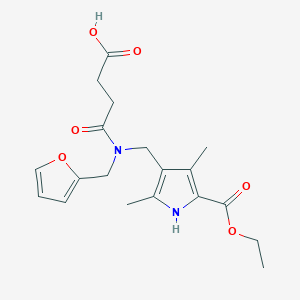 3-({[5-(ETHOXYCARBONYL)-2,4-DIMETHYL-1H-PYRROL-3-YL]METHYL}[(FURAN-2-YL)METHYL]CARBAMOYL)PROPANOIC ACID