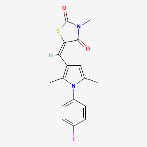 5-{[1-(4-iodophenyl)-2,5-dimethyl-1H-pyrrol-3-yl]methylene}-3-methyl-1,3-thiazolidine-2,4-dione