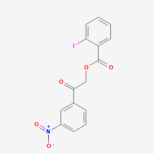 molecular formula C15H10INO5 B3613954 2-(3-nitrophenyl)-2-oxoethyl 2-iodobenzoate 