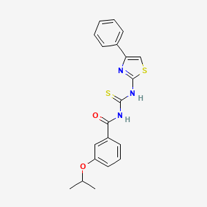 3-isopropoxy-N-{[(4-phenyl-1,3-thiazol-2-yl)amino]carbonothioyl}benzamide