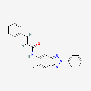 molecular formula C22H18N4O B3613963 N-(6-methyl-2-phenyl-2H-1,2,3-benzotriazol-5-yl)-3-phenylacrylamide 