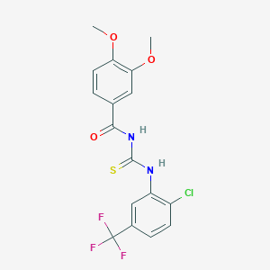 N-({[2-chloro-5-(trifluoromethyl)phenyl]amino}carbonothioyl)-3,4-dimethoxybenzamide