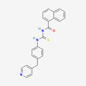 molecular formula C24H19N3OS B3613966 N-({[4-(4-pyridinylmethyl)phenyl]amino}carbonothioyl)-1-naphthamide 