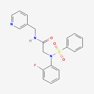 N~2~-(2-fluorophenyl)-N~2~-(phenylsulfonyl)-N~1~-(3-pyridinylmethyl)glycinamide