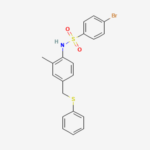 4-bromo-N-{2-methyl-4-[(phenylthio)methyl]phenyl}benzenesulfonamide