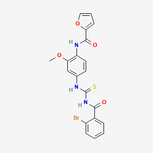 molecular formula C20H16BrN3O4S B3613991 N-[4-({[(2-bromobenzoyl)amino]carbonothioyl}amino)-2-methoxyphenyl]-2-furamide 