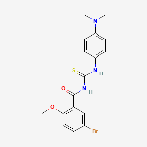 5-bromo-N-({[4-(dimethylamino)phenyl]amino}carbonothioyl)-2-methoxybenzamide