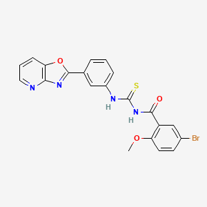 molecular formula C21H15BrN4O3S B3614032 5-bromo-2-methoxy-N-{[(3-[1,3]oxazolo[4,5-b]pyridin-2-ylphenyl)amino]carbonothioyl}benzamide 