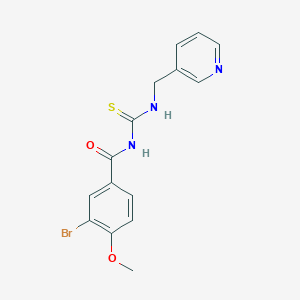 molecular formula C15H14BrN3O2S B3614062 3-bromo-4-methoxy-N-{[(3-pyridinylmethyl)amino]carbonothioyl}benzamide 