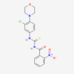 molecular formula C18H17ClN4O4S B3614073 N-({[3-chloro-4-(4-morpholinyl)phenyl]amino}carbonothioyl)-2-nitrobenzamide 