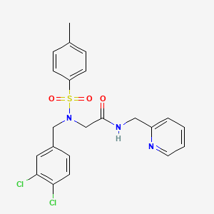 2-[(3,4-dichlorophenyl)methyl-(4-methylphenyl)sulfonylamino]-N-(pyridin-2-ylmethyl)acetamide