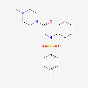 N-cyclohexyl-4-methyl-N-[2-(4-methylpiperazin-1-yl)-2-oxoethyl]benzenesulfonamide