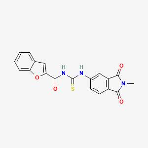 N-{[(2-methyl-1,3-dioxo-2,3-dihydro-1H-isoindol-5-yl)amino]carbonothioyl}-1-benzofuran-2-carboxamide