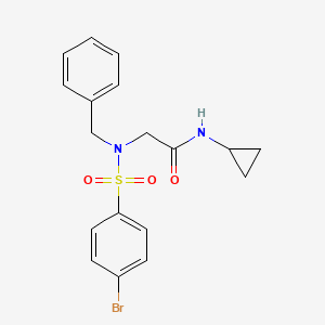 N~2~-benzyl-N~2~-[(4-bromophenyl)sulfonyl]-N-cyclopropylglycinamide