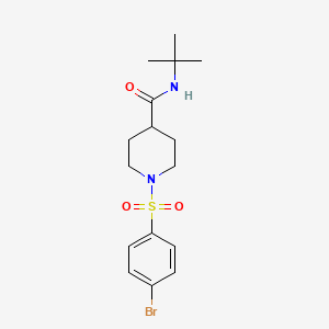 1-[(4-bromophenyl)sulfonyl]-N-tert-butylpiperidine-4-carboxamide