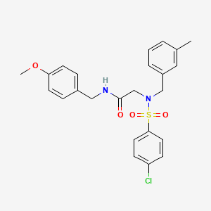 N~2~-[(4-chlorophenyl)sulfonyl]-N~1~-(4-methoxybenzyl)-N~2~-(3-methylbenzyl)glycinamide