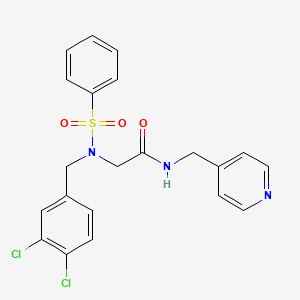 N~2~-(3,4-dichlorobenzyl)-N~2~-(phenylsulfonyl)-N-(pyridin-4-ylmethyl)glycinamide