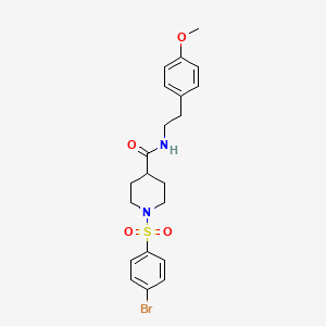 molecular formula C21H25BrN2O4S B3614173 1-(4-BROMOBENZENESULFONYL)-N-[2-(4-METHOXYPHENYL)ETHYL]PIPERIDINE-4-CARBOXAMIDE 