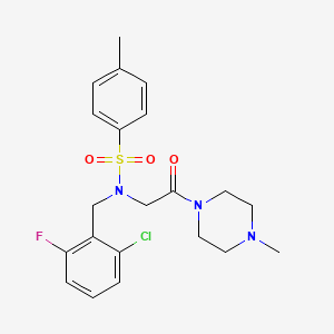 N-(2-chloro-6-fluorobenzyl)-4-methyl-N-[2-(4-methylpiperazin-1-yl)-2-oxoethyl]benzenesulfonamide