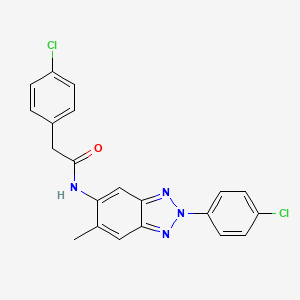 2-(4-chlorophenyl)-N-[2-(4-chlorophenyl)-6-methyl-2H-1,2,3-benzotriazol-5-yl]acetamide