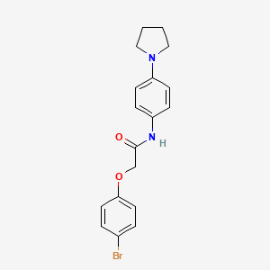 molecular formula C18H19BrN2O2 B3614289 2-(4-bromophenoxy)-N-[4-(pyrrolidin-1-yl)phenyl]acetamide 