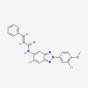 N-[2-(3-chloro-4-methoxyphenyl)-6-methyl-2H-1,2,3-benzotriazol-5-yl]-3-phenylacrylamide