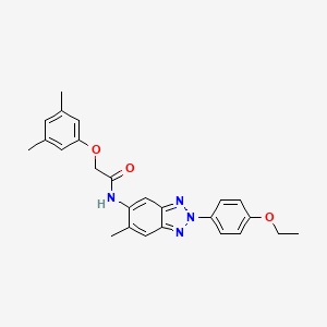 molecular formula C25H26N4O3 B3614301 2-(3,5-dimethylphenoxy)-N-[2-(4-ethoxyphenyl)-6-methyl-2H-1,2,3-benzotriazol-5-yl]acetamide 