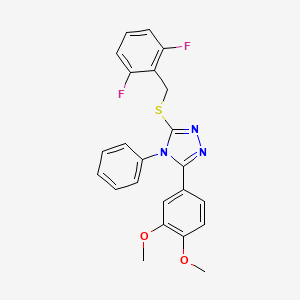 3-[(2,6-difluorobenzyl)thio]-5-(3,4-dimethoxyphenyl)-4-phenyl-4H-1,2,4-triazole