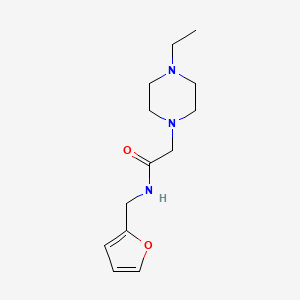 molecular formula C13H21N3O2 B3614339 2-(4-ethyl-1-piperazinyl)-N-(2-furylmethyl)acetamide 