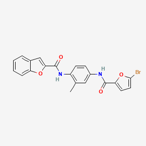 molecular formula C21H15BrN2O4 B3614343 N-{4-[(5-bromo-2-furoyl)amino]-2-methylphenyl}-1-benzofuran-2-carboxamide 