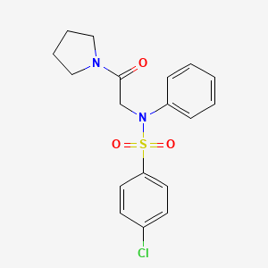 4-chloro-N-[2-oxo-2-(1-pyrrolidinyl)ethyl]-N-phenylbenzenesulfonamide