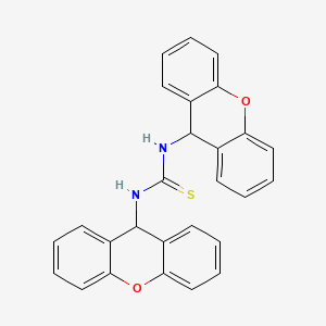 molecular formula C27H20N2O2S B3614353 1,3-bis(9H-xanthen-9-yl)thiourea 