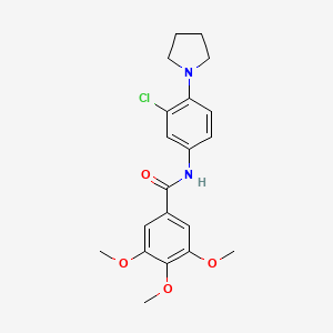 molecular formula C20H23ClN2O4 B3614367 N-[3-chloro-4-(1-pyrrolidinyl)phenyl]-3,4,5-trimethoxybenzamide 