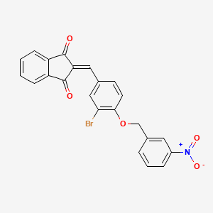 2-{3-bromo-4-[(3-nitrobenzyl)oxy]benzylidene}-1H-indene-1,3(2H)-dione