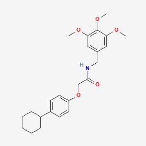 molecular formula C24H31NO5 B3614400 2-(4-cyclohexylphenoxy)-N-[(3,4,5-trimethoxyphenyl)methyl]acetamide 