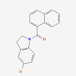 molecular formula C19H14BrNO B3614424 5-bromo-1-(1-naphthoyl)indoline 