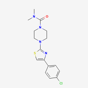 molecular formula C16H19ClN4OS B3614440 4-[4-(4-chlorophenyl)-1,3-thiazol-2-yl]-N,N-dimethyl-1-piperazinecarboxamide CAS No. 309733-26-4